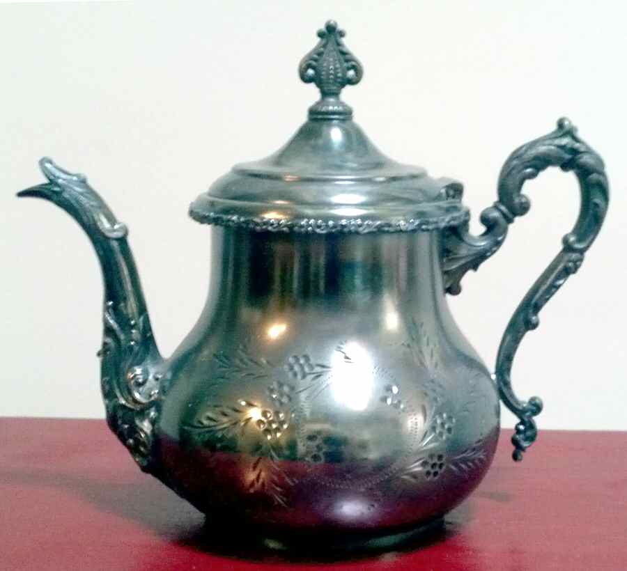 178 (Silverplate, Hollowware) Silverplate Coffee Pot by Forbes-1