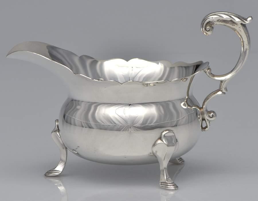 1064 (Sterling, Hollowware) Gravy Boat by Fisher Silversmiths-1