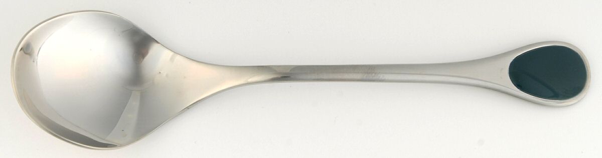 Happy Day-Dark Green (Stainless) Place/Oval Soup Spoon by Furst Furosil-1