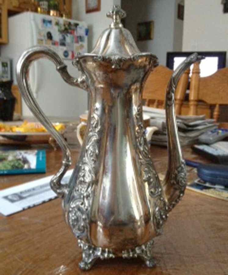 633 (Silverplate, Hollowware) Silverplate Coffee Pot by Forbes-1