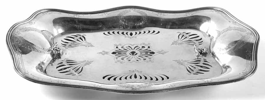 4221 (Sterling, Hollowware) (2 Pc)  Asparagus Serving Tray & Strainer by Frank Whiting-1