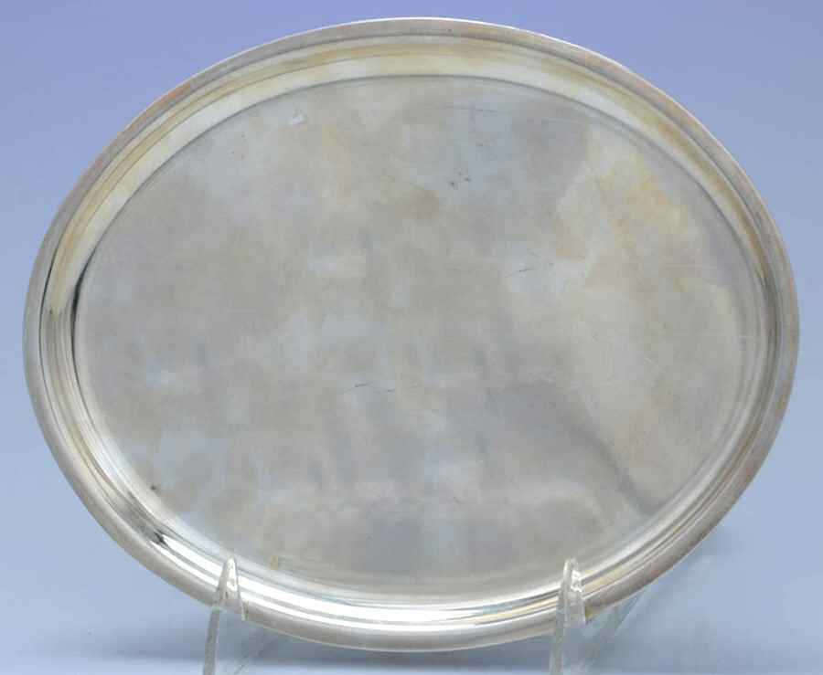 K114 (Silverplate, Hollowware) 8" Oval Tray by Fisher Silversmiths-1