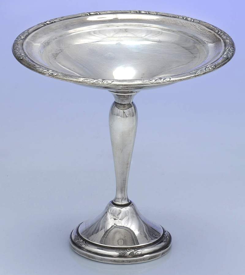 125 (Sterling, Hollowware) Weighted Round Compote (Height X Width) by Frank Whiting-1