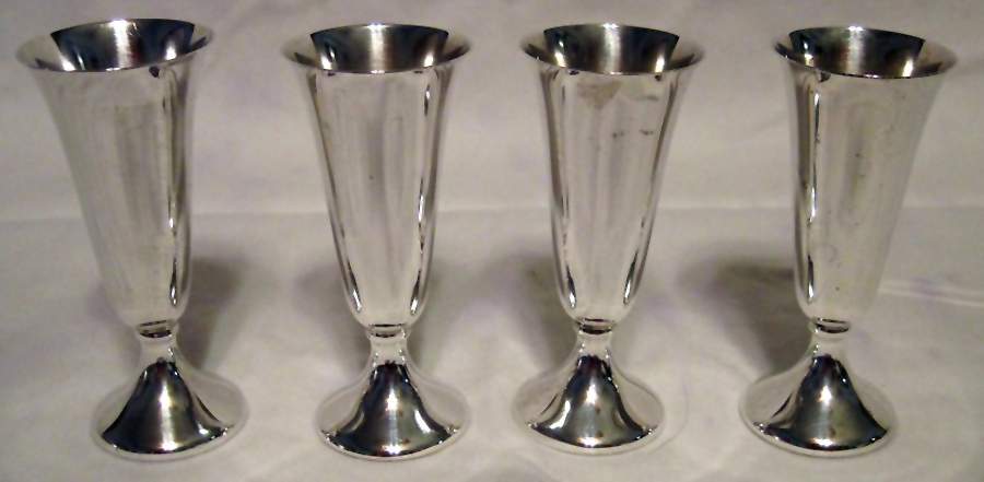 06 (Sterling, Hollowware) Sterling Cordial Cup by Fisher Silversmiths-1