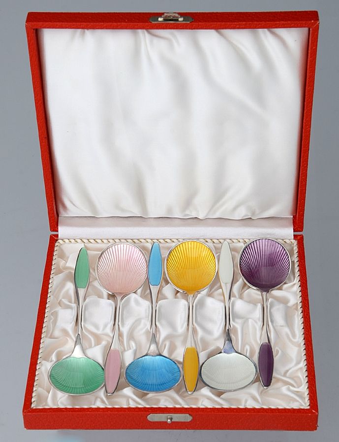 FRG18 (Sterling) (Set of 6) Motif Ice Cream Spoon by Frigast-1