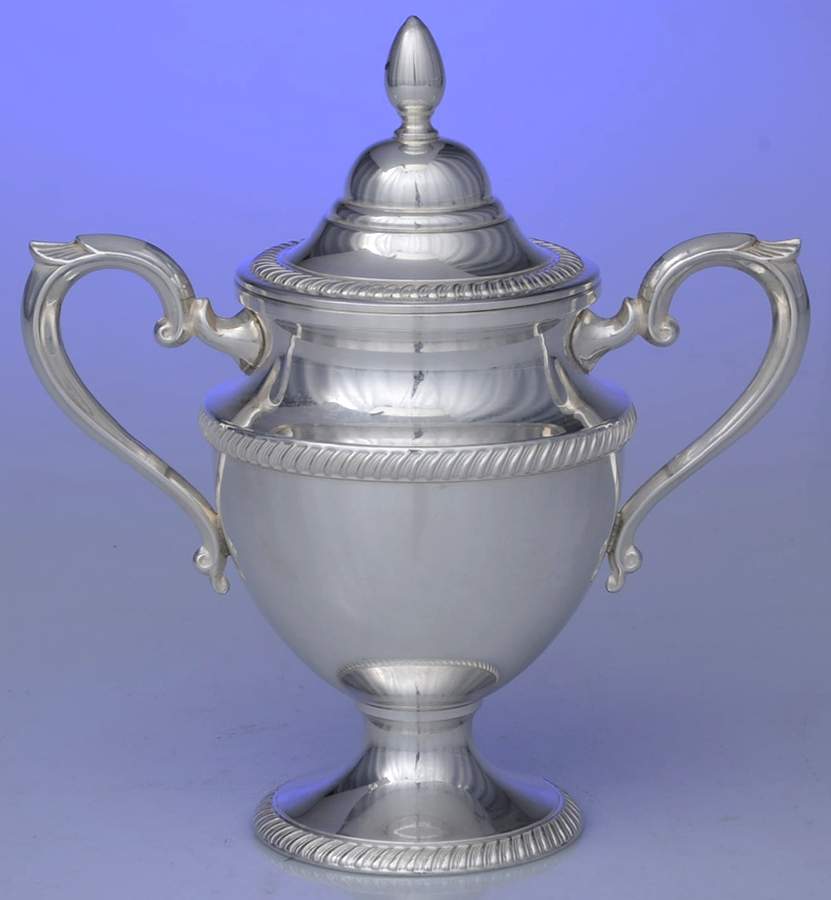 9439 (Sterling, Hollowware) Sugar Bowl & Lid by Fisher Silversmiths-1