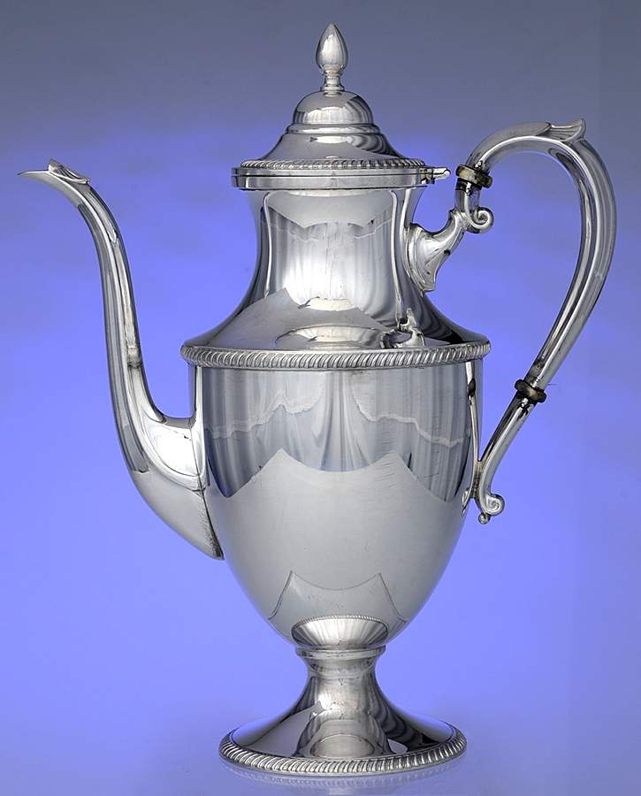 9439 (Sterling, Hollowware) Coffee Pot by Fisher Silversmiths-1