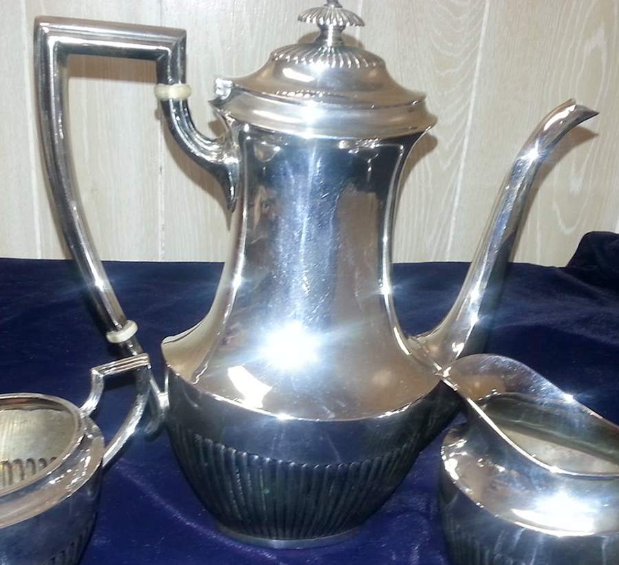 9423 (Sterling, Hollowware) Coffee Pot by Fisher Silversmiths-1