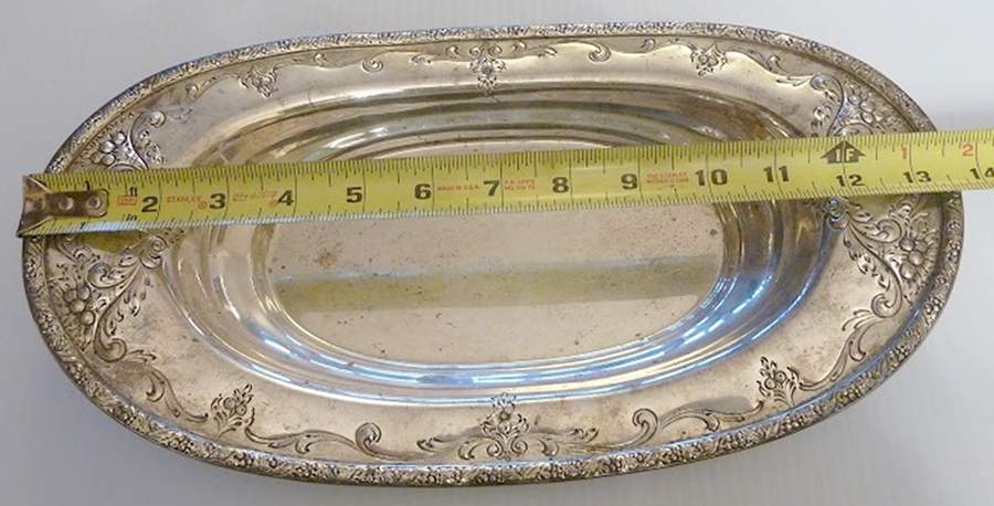 Champlain-Hand Chased (Sterling, Hollowware) Sterling Bread Tray by Frank Whiting-1