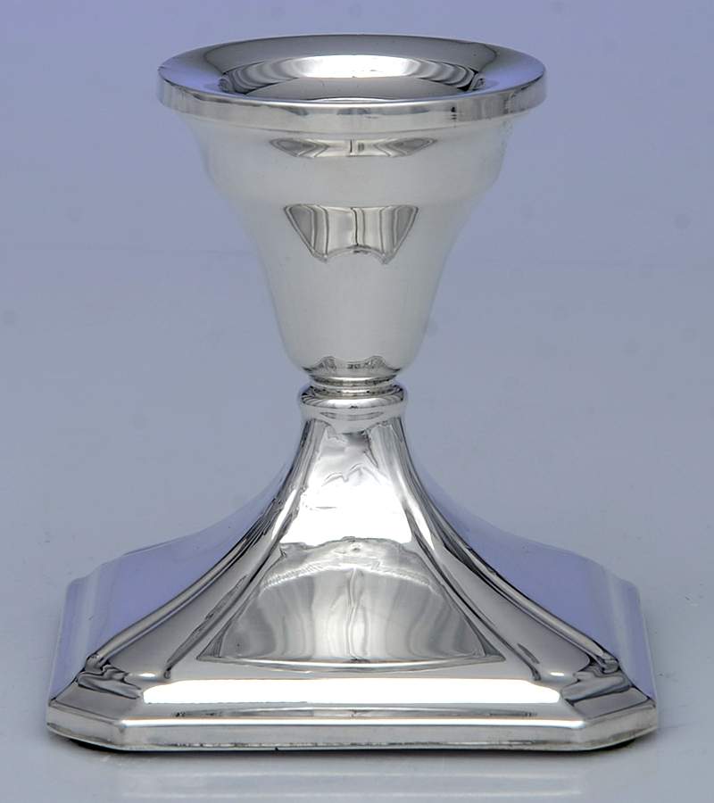861 (Sterling, Hollowware) Weighted Console Candleholder by Fisher Silversmiths-1