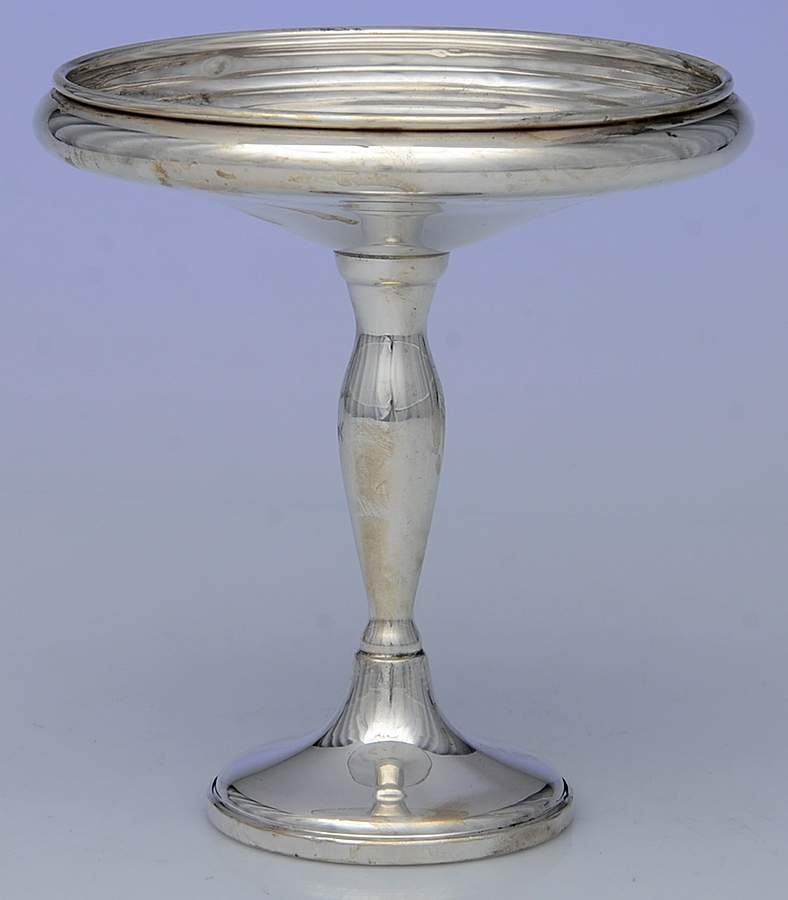 942 (Sterling, Hollowware) Weighted Round Compote (Height X Width) by Fisher Silversmiths-1