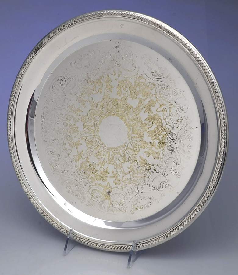 6705 (Silverplate, Hollowware) 12" Round Tray by F B Rogers-1