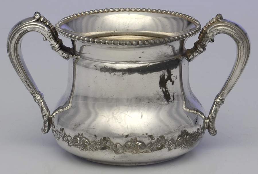 629 (Silverplate, Hollowware) Mini Open Sugar Bowl by Forbes-1