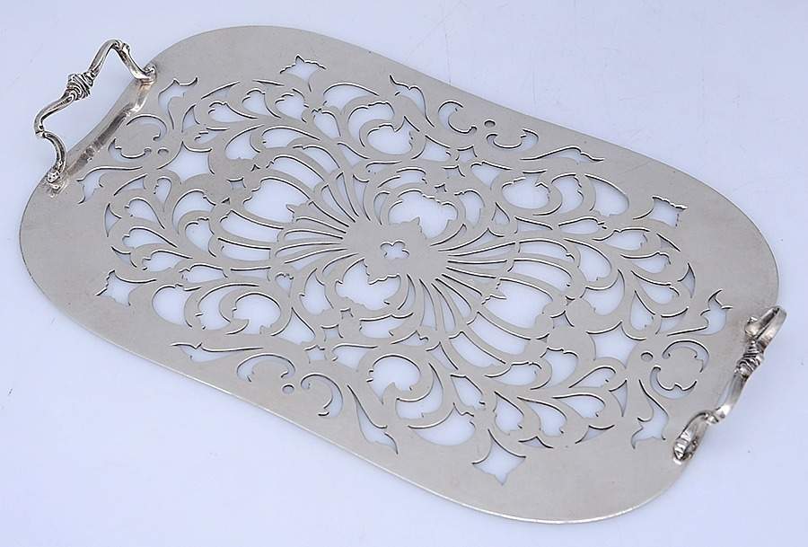 1721 (Sterling, Hollowware) Strainer for Asparagus Serving Tray by Ferdinand Fuchs & Bros-1