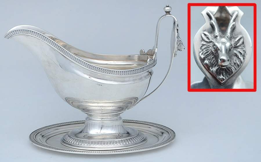 Stag (Sterling, Hollowware) Sterling Gravy Boat & Underplate by Ford & Tupper-Retailer-1