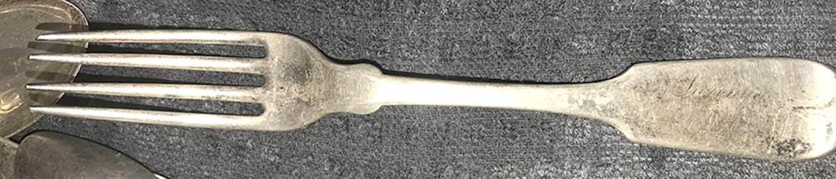 Coin Silver Flatware Fork by Freeman & Bennett-1