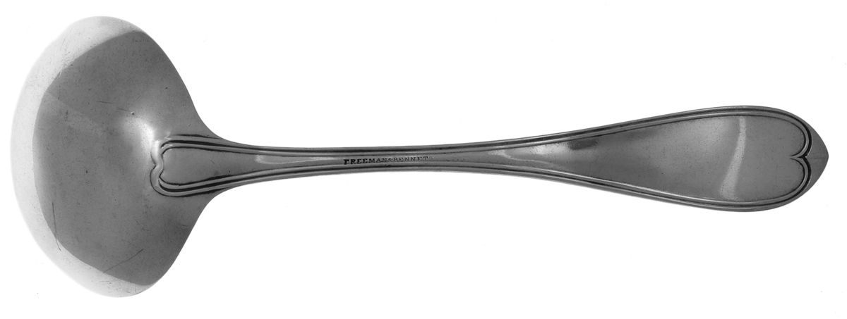 Coin Silver Flatware Solid Gravy Ladle by Freeman & Bennett-2