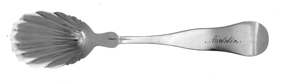 Coin Silver Flatware Sugar Shell Spoon by Farrington & Hunnewell-2
