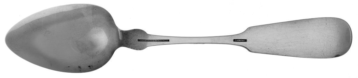 Coin Silver Flatware Tablespoon (Serving Spoon) by Farrington & Hunnewell-2