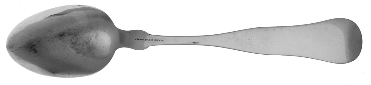 Coin Silver Flatware Tablespoon (Serving Spoon) by Farrington & Hunnewell-2