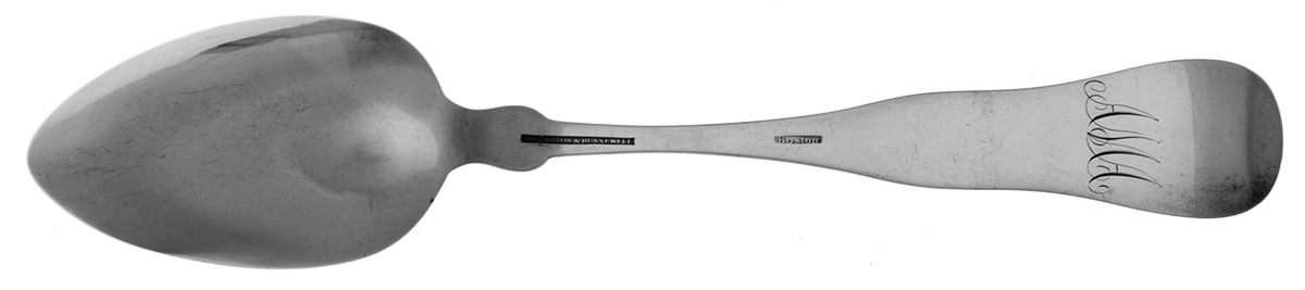 Coin Silver Flatware Tablespoon (Serving Spoon) by Farrington & Hunnewell-2