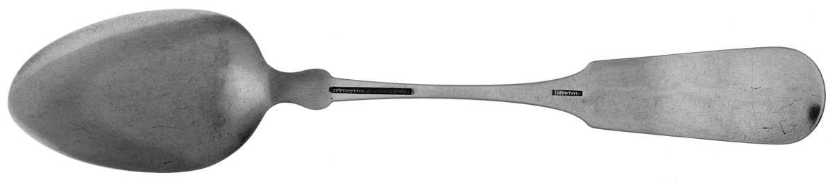 Coin Silver Flatware Tablespoon (Serving Spoon) by Farrington & Hunnewell-2