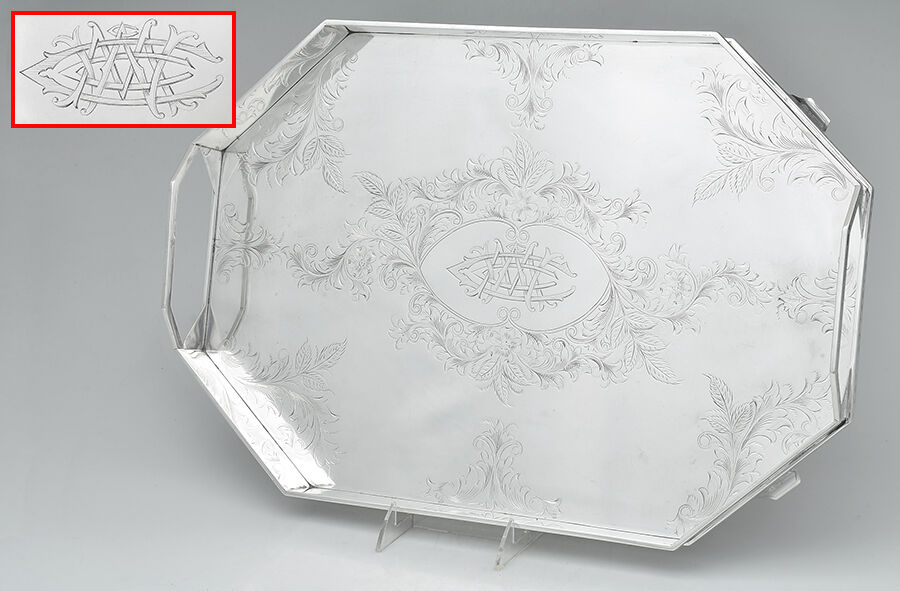 FBH3 (Sterling, Hollowware) 20" Gallery Tray by F. Bucher & Sons-1