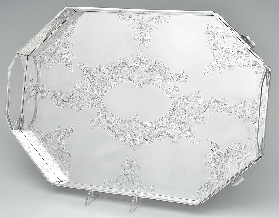 FBH3 (Sterling, Hollowware) 20" Gallery Tray by F. Bucher & Sons-1