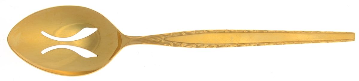 Melody (Gold Electroplate) Pierced Tablespoon (Serving Spoon) by Grace-1