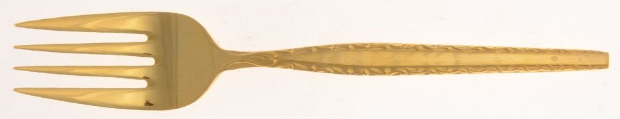 Melody (Gold Electroplate) Individual Salad Fork by Grace-1