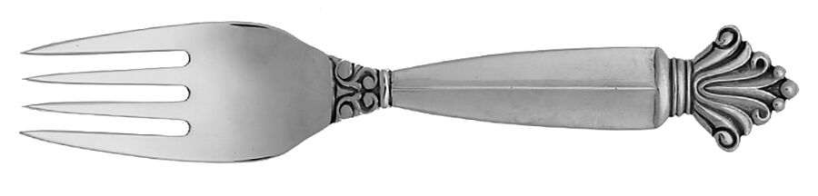 Acanthus (Sterling, 1917) Baby Fork by Georg Jensen (Denmark)-1