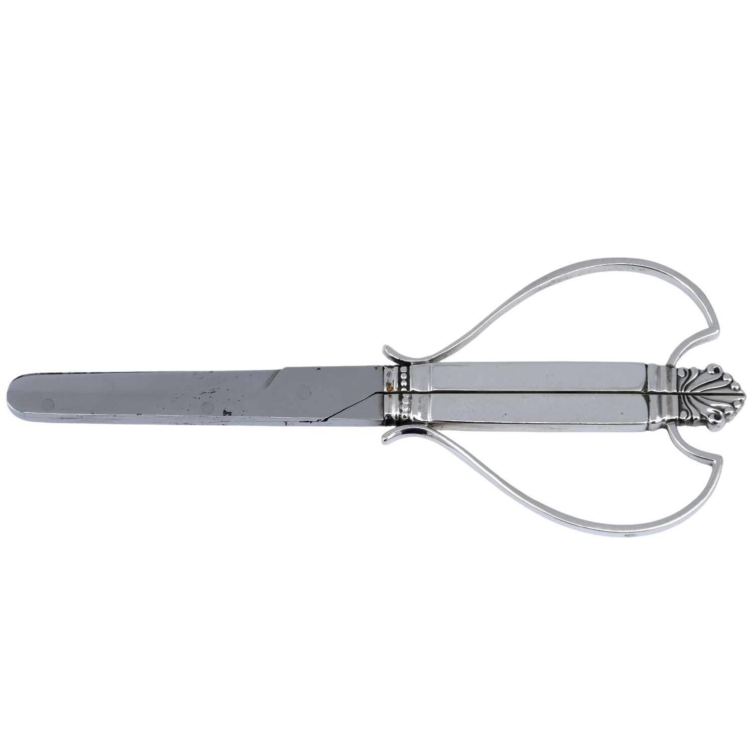 Acanthus (Sterling, 1917) Grape Shears with Hollow Handle by Georg Jensen (Denmark)-1