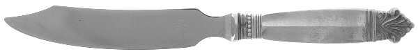 Acanthus (Sterling, 1917) Individual Fish/Cheese Knife w/Stainless Blade by Georg Jensen (Denmark)-1