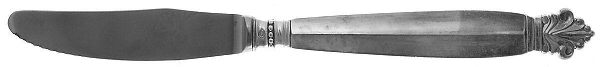 Acanthus (Sterling, 1917) Modern Long Handle Luncheon Knife by Georg Jensen (Denmark)-1