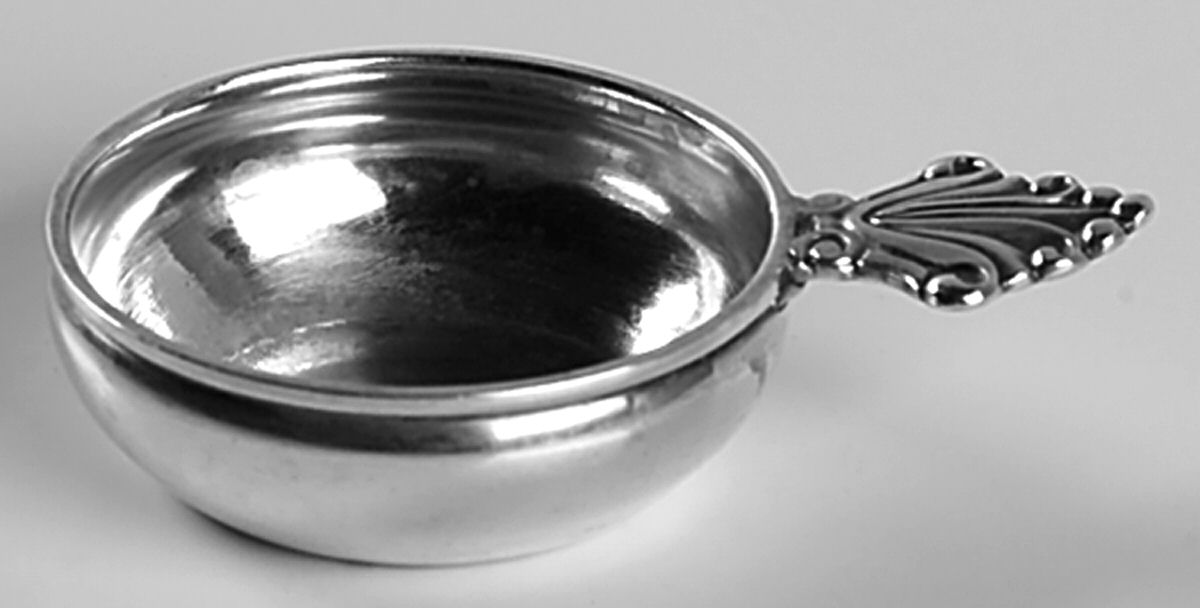 Acanthus (Sterling, 1917) Salt Cellar-No Enamel Individual by Georg Jensen (Denmark)-1
