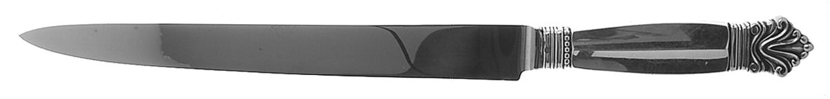 Acanthus (Sterling, 1917) Large Stainless Blade Roast Carving Knife by Georg Jensen (Denmark)-1