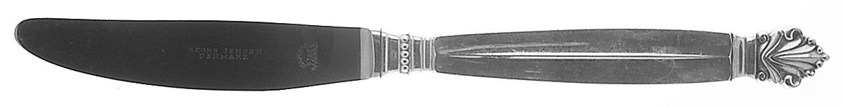 Acanthus (Sterling, 1917) Modern Long Handle Dinner Knife by Georg Jensen (Denmark)-1