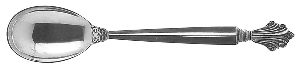 Acanthus (Sterling, 1917) Egg Spoon by Georg Jensen (Denmark)-1