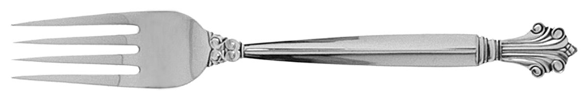 Acanthus (Sterling, 1917) Fork by Georg Jensen (Denmark)-1