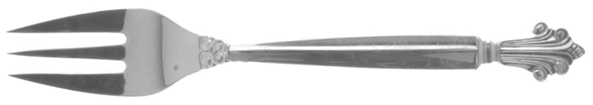 Acanthus (Sterling, 1917) Individual Solid Fish Fork by Georg Jensen (Denmark)-1