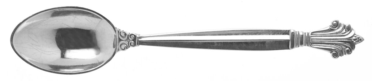 Acanthus (Sterling, 1917) Mocha Spoon by Georg Jensen (Denmark)-1