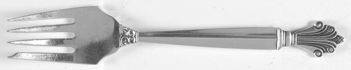 Acanthus (Sterling, 1917) Individual Salad Fork by Georg Jensen (Denmark)-1