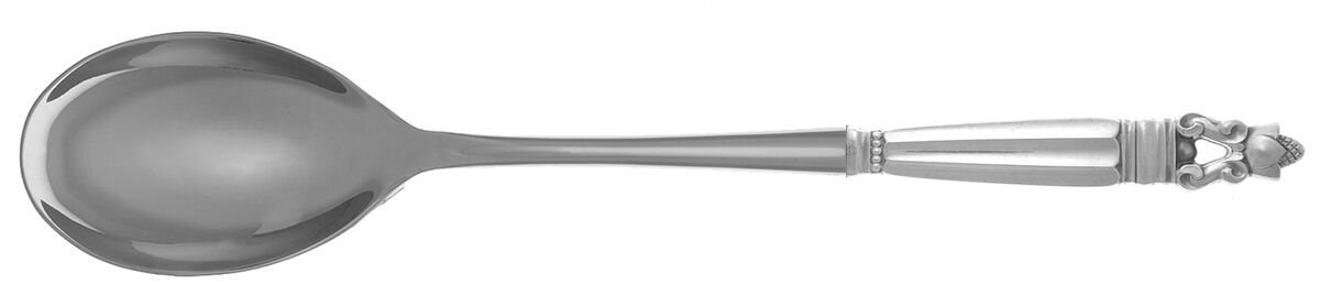 Acorn (Sterling, 1915) Dressing Spoon with Stainless Bowl HC by Georg Jensen (Denmark)-1