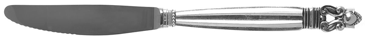 Acorn (Sterling, 1915) Modern Long Handle Dinner Knife by Georg Jensen (Denmark)-1
