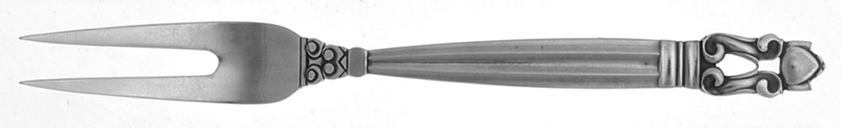Acorn (Sterling, 1915) Date Fork by Georg Jensen (Denmark)-1