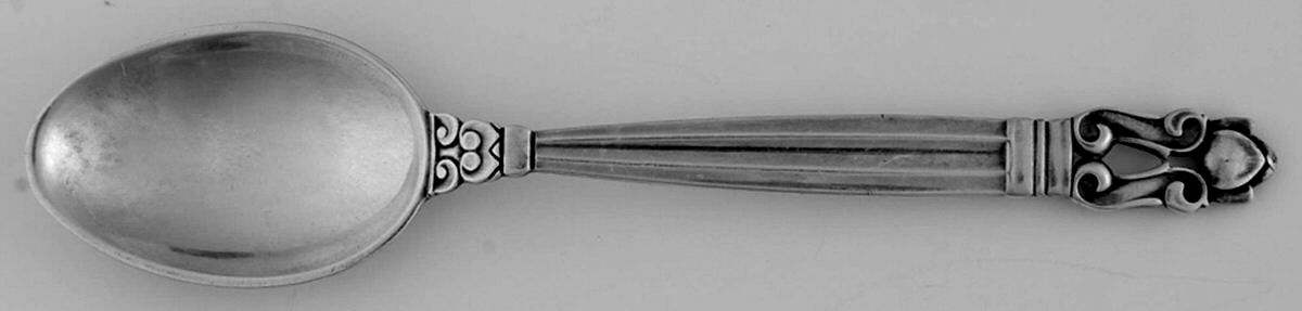 Acorn (Sterling, 1915) Five O'Clock Teaspoon by Georg Jensen (Denmark)-1