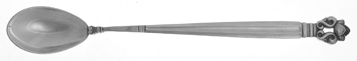 Acorn (Sterling, 1915) Small Solid Drink Mixing Spoon by Georg Jensen (Denmark)-1