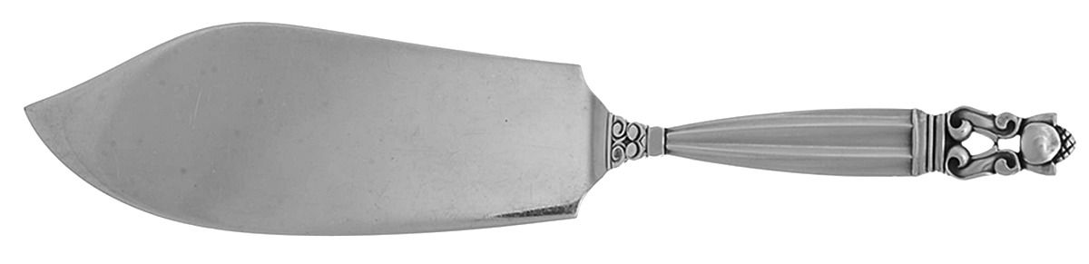 Acorn (Sterling, 1915) Small Solid Fish Server by Georg Jensen (Denmark)-1