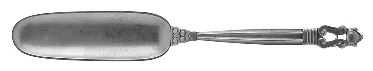 Acorn (Sterling, 1915) Solid Cheese Scoop by Georg Jensen (Denmark)-1
