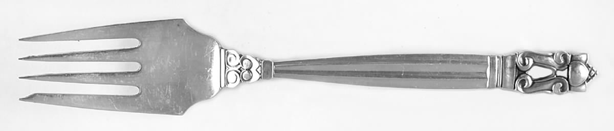 Acorn (Sterling, 1915) Individual Salad Fork by Georg Jensen (Denmark)-1